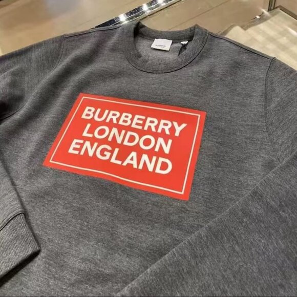 NWT Authentic Burberry Grey Fawson Sweatshirt - Picture 2 of 4